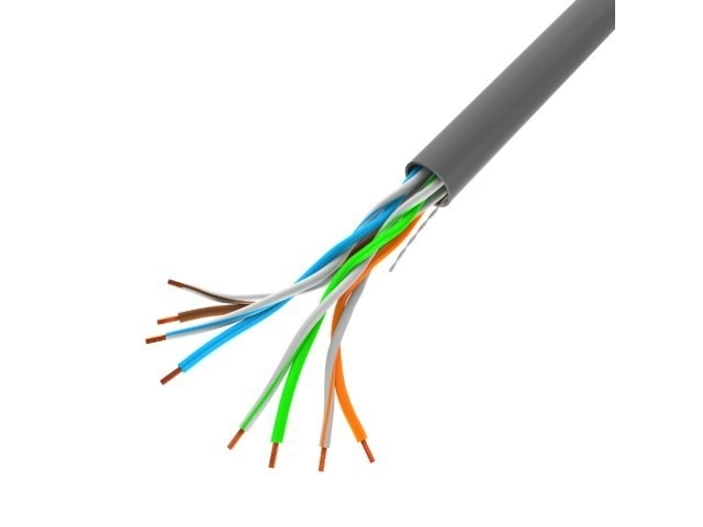 Kabel sieciowy LAN UTP 100MB/s szary 100m