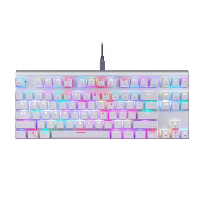 Mechaniczna klawiatura gamingowa Motospeed CK101 RGB (biała)