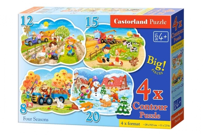 Puzzle Cztery pory roku dla dzieci