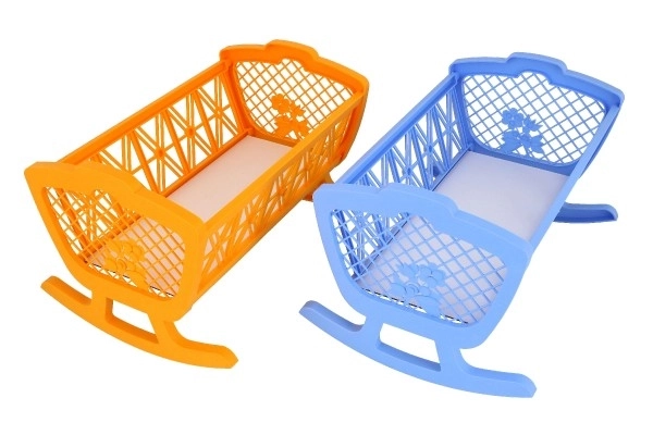 Kołyska dla lalek bez zestawu plastikowa 47x35x30cm w pudełku 48x32x8cm