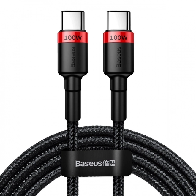 USB-C kabel do szybkiego ładowania Baseus Cafule 100W czerwony czarny