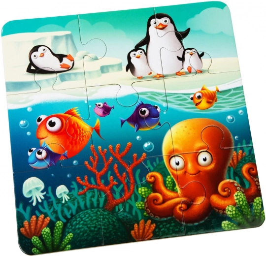 Trzy obrazki o rosnącym poziomie trudności