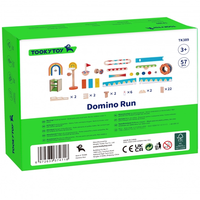 Drewniane klocki domino / domino puzzle Tooky Toy