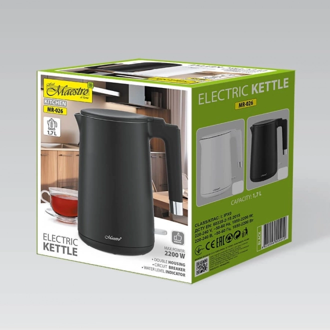 Elektryczny czajnik Maestro 1,7l 1800W czarny