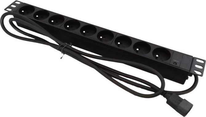 Listwa zasilająca 19" 9× CEE 7/5 z wtykiem C20