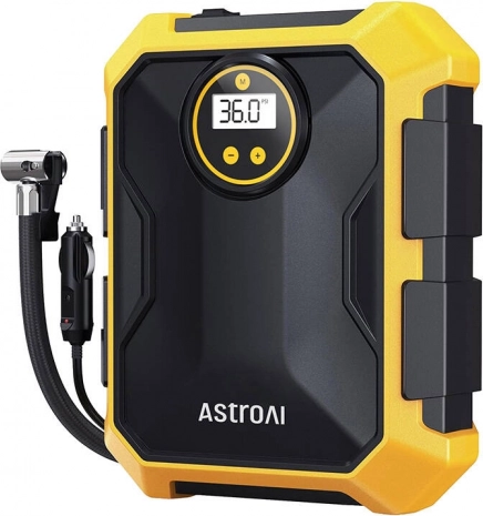 Kompresor powietrza ASTROAI 12V, 100 PSI, żółty