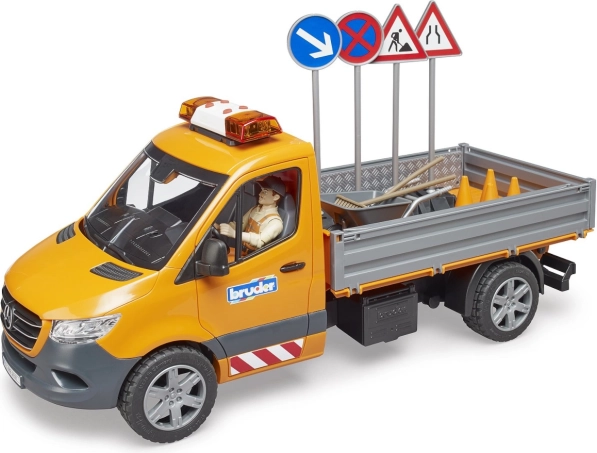 Bruder pojazd do utrzymania dróg Mercedes‑Benz Sprinter z figurką i akcesoriami