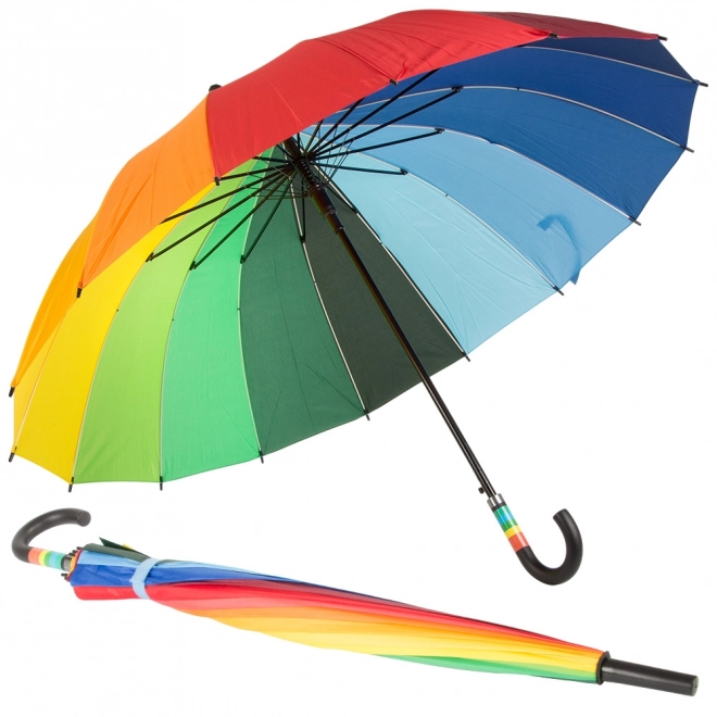 Duży parasol tęczowy automatyczny