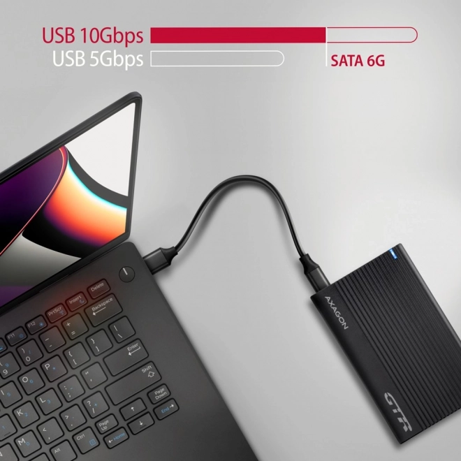 Aluminiowa obudowa na zewnętrzne dyski USB3.2 Gen 2 - SATA 6G 2.5" SSD/HDD