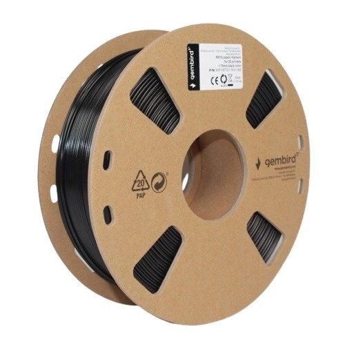 Włókno do drukarki 3D PETG/1,75 mm/1 kg/czarne