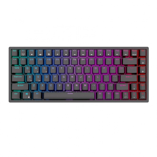 Bezprzewodowa klawiatura mechaniczna Royal Kludge RK84 z podświetleniem RGB i czerwonymi przełącznikami
