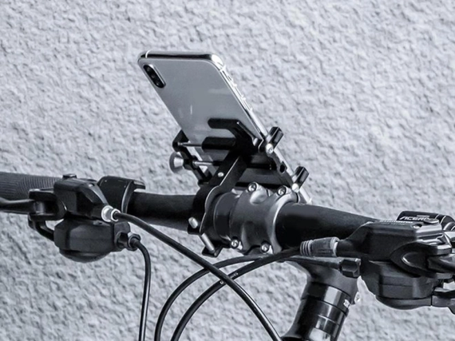 Wytrzymały aluminiowy uchwyt na telefon do roweru