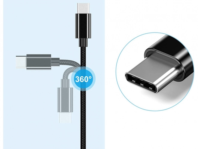 USB-C na USB-A 3.0 OTG adapter z plecionym kablem