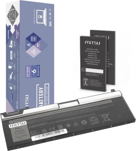Bateria MITSU do DELL Precision 7330/7530/7540/7730/7740, 64 Wh, 7,6 V