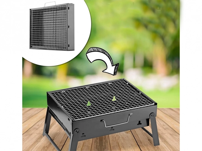 Przenośny składany grill na węgiel drzewny na kemping i BBQ