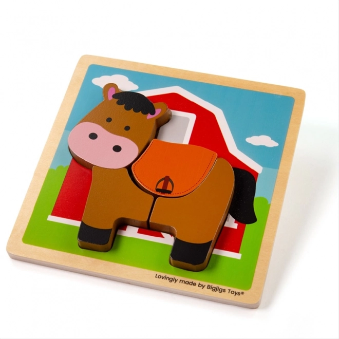 Układanka wkladana Konik Bigjigs Toys