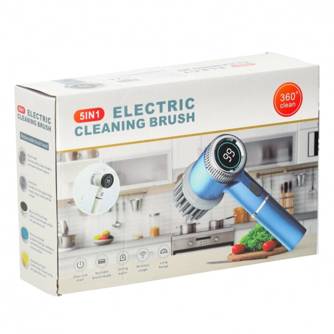 Elektryczna szczotka do czyszczenia 5w1 z LED do łazienek i podłóg