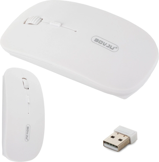 Bezprzewodowa mysz optyczna slim 2,4 GHz – Bílá