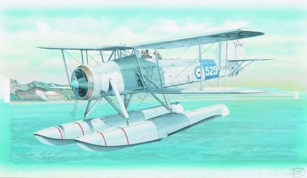 Model Fairey Swordfish Mk.2 26,4x29cm w pudełku 34x19x5,5cm