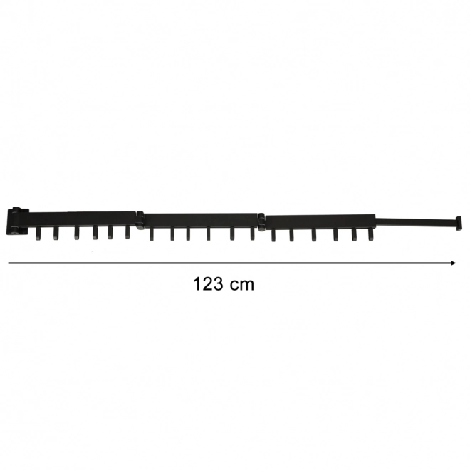 Ścienny składany suszarka na pranie czarny 123 cm