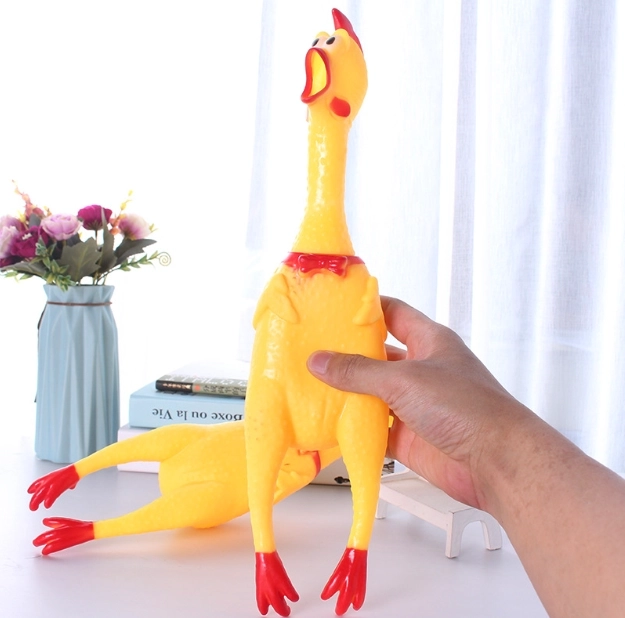 Zabawka piszcząca dla psów - kurczak, 16 cm