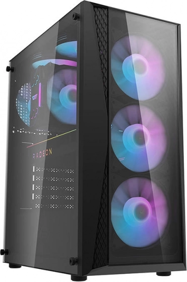 Obudowa komputerowa Darkflash DK352 Plus z 4 wentylatorami (czarna)