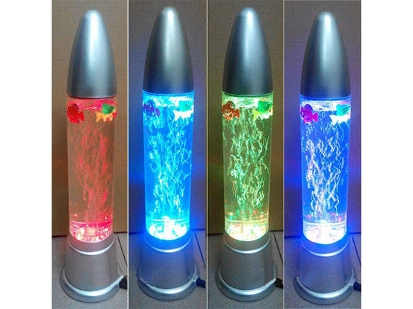 Wodna lampa z rybkami