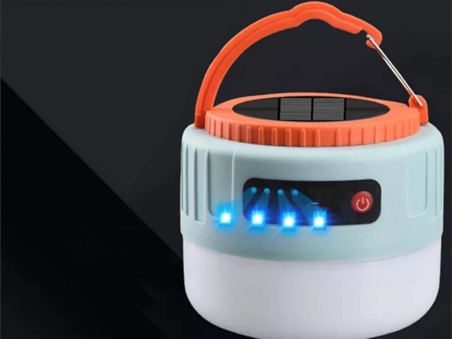 Solarny kempingowy lampion USB LED