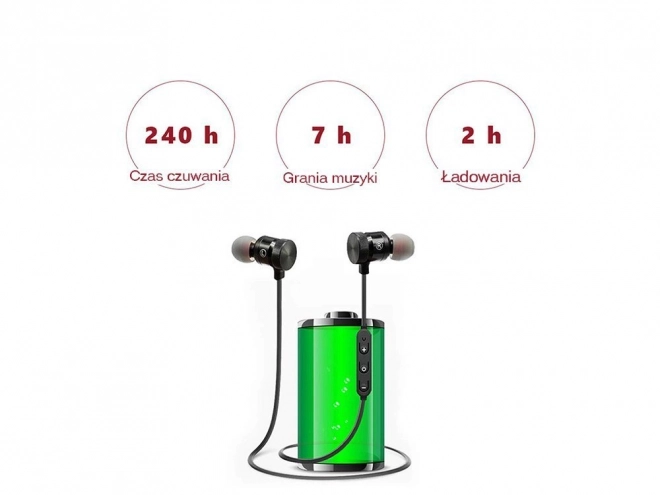 Bezprzewodowe sportowe słuchawki bluetooth do uszu