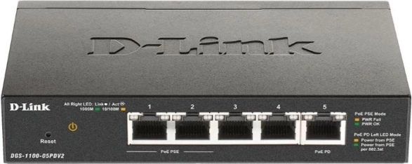 Inteligentny przełącznik DGS-1100-05PDV2 5xGE (2xPoE)