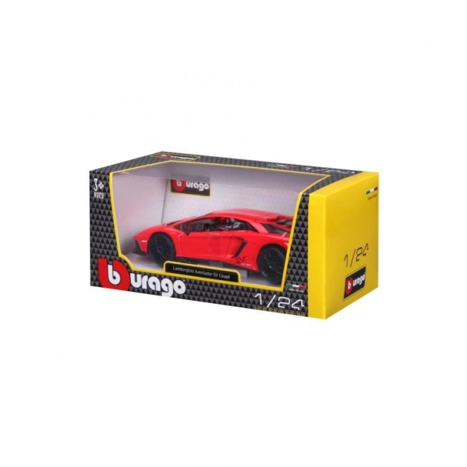 Metalowy model Bburago Lamborghini Aventador czerwony 1:24