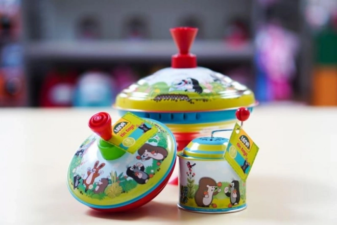 Kręcący Bączek Krtek metal/plastik 13cm