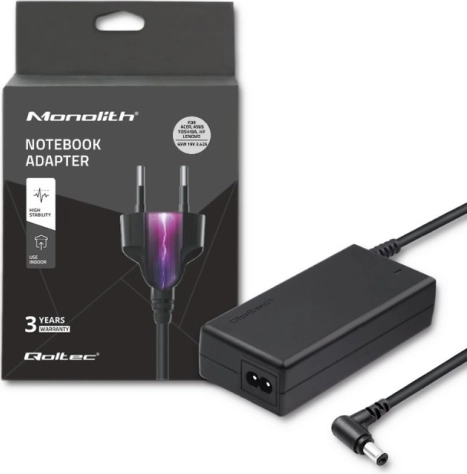 Zasilacz do laptopa 65 W, 19 V, 3,42 A, wtyk 5,5 × 2,5 mm