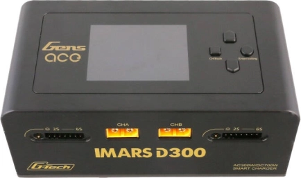Inteligentna podwójna ładowarka Gens Ace IMARS D300 G‑Tech AC/DC 300 W / 700 W – czarna