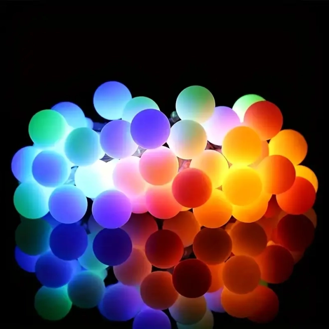 Solarny wielobarwny girlanda ogrodowa z LED