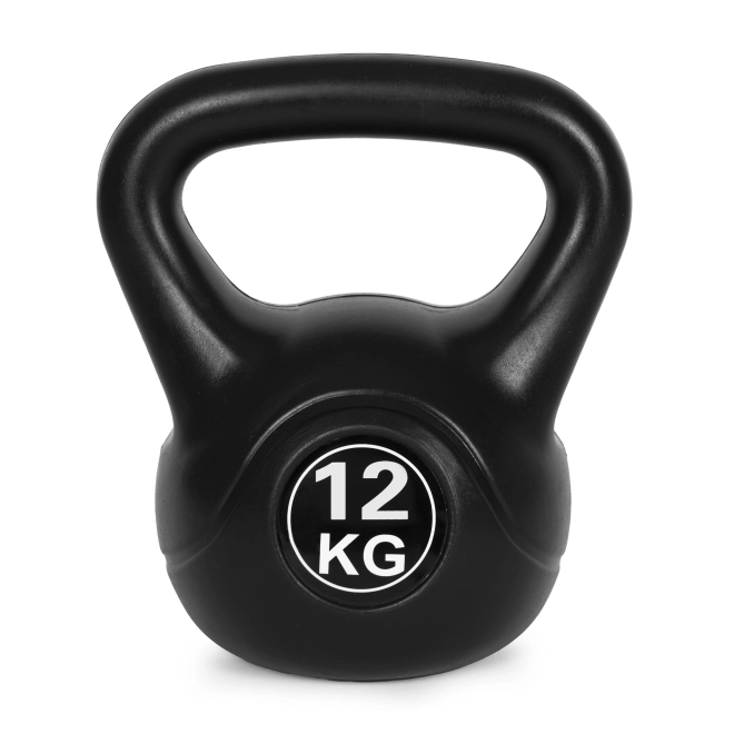 Kettlebell do ćwiczeń czarna - 12kg