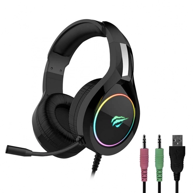 Słuchawki gamingowe Havit GAMENOTE H2232D RGB USB 3,5 mm