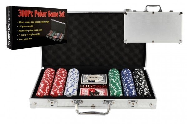 Zestaw pokerowy w aluminiowej walizce - 300 sztuk