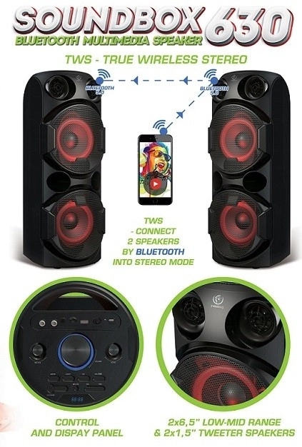 Karaoke głośnik Bluetooth SoundBox 630