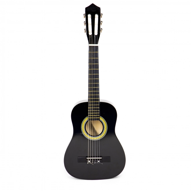 Duża drewniana gitara dziecięca 6 strun ECOTOYS – czarna