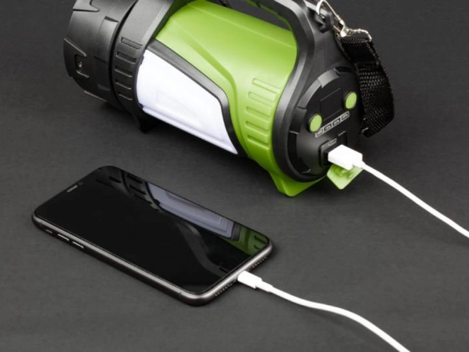 Ładowalny reflektor LED z latarką i powerbankiem