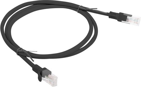 Patch kabel Cat.6 1 m UTP czarny LANBERG