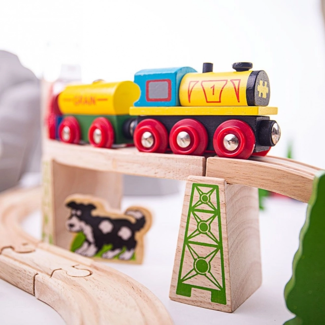 Bigjigs Rail Drewniana kolejka górska droga 112 części