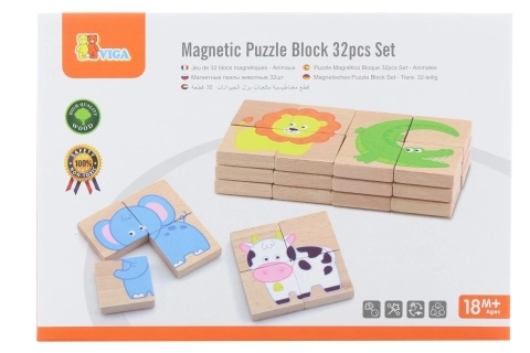 Viga Magnetyczne Puzzle Zwierzęta