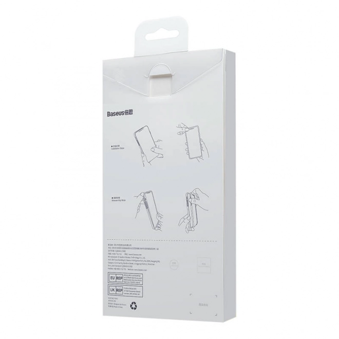 Magnetyczne etui i zestaw szkła hartowanego do iPhone 14 Plus - Baseus Liquid Silica niebieskie