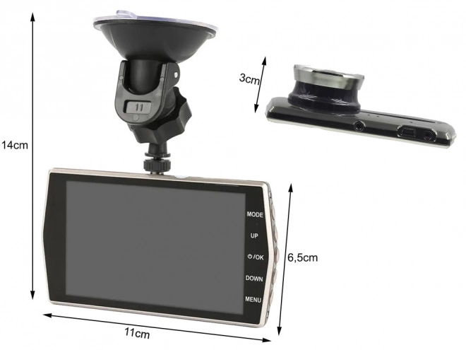 Kamera samochodowa z nagrywaniem full HD i wyświetlaczem LCD