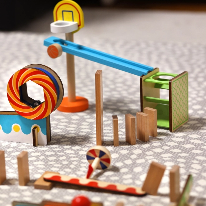 Drewniane klocki domino / domino puzzle Tooky Toy