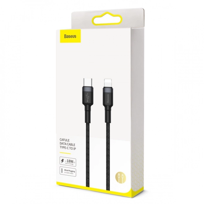Kabel Baseus Cafule USB-C do Lightning 18W czerwono-czarny