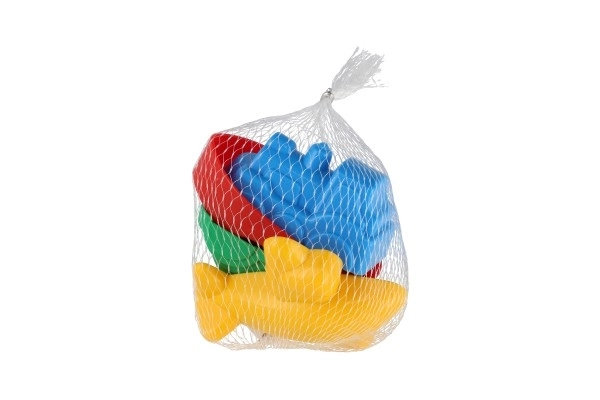 Foremki Babki do piasku 4szt. plastikowe pojazdy w siatce 12m+