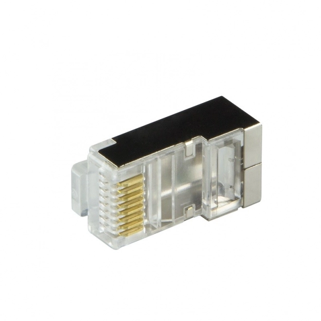 Złącza RJ45 CAT.6 z osłoną, czarne
